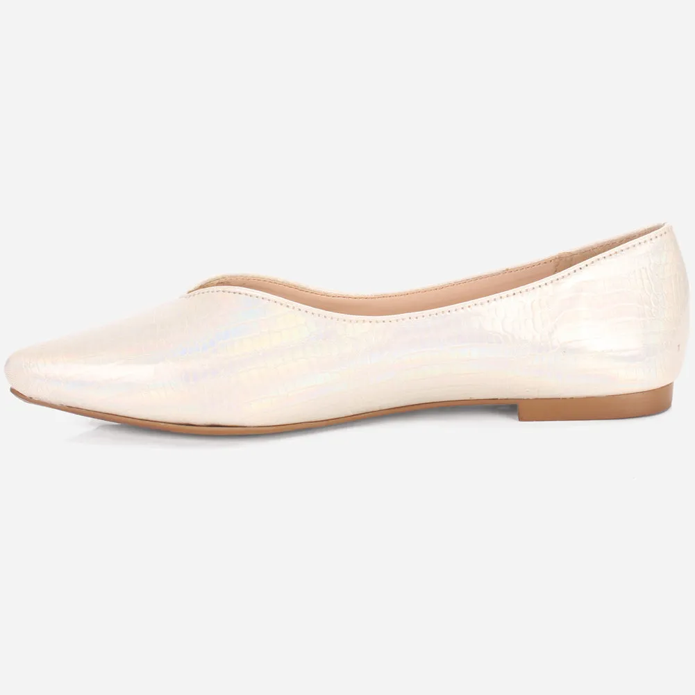 Clubbing Outfits With Flat Shoes Women's "GLIZ" Pointed Toe Decorated Flat Pumps