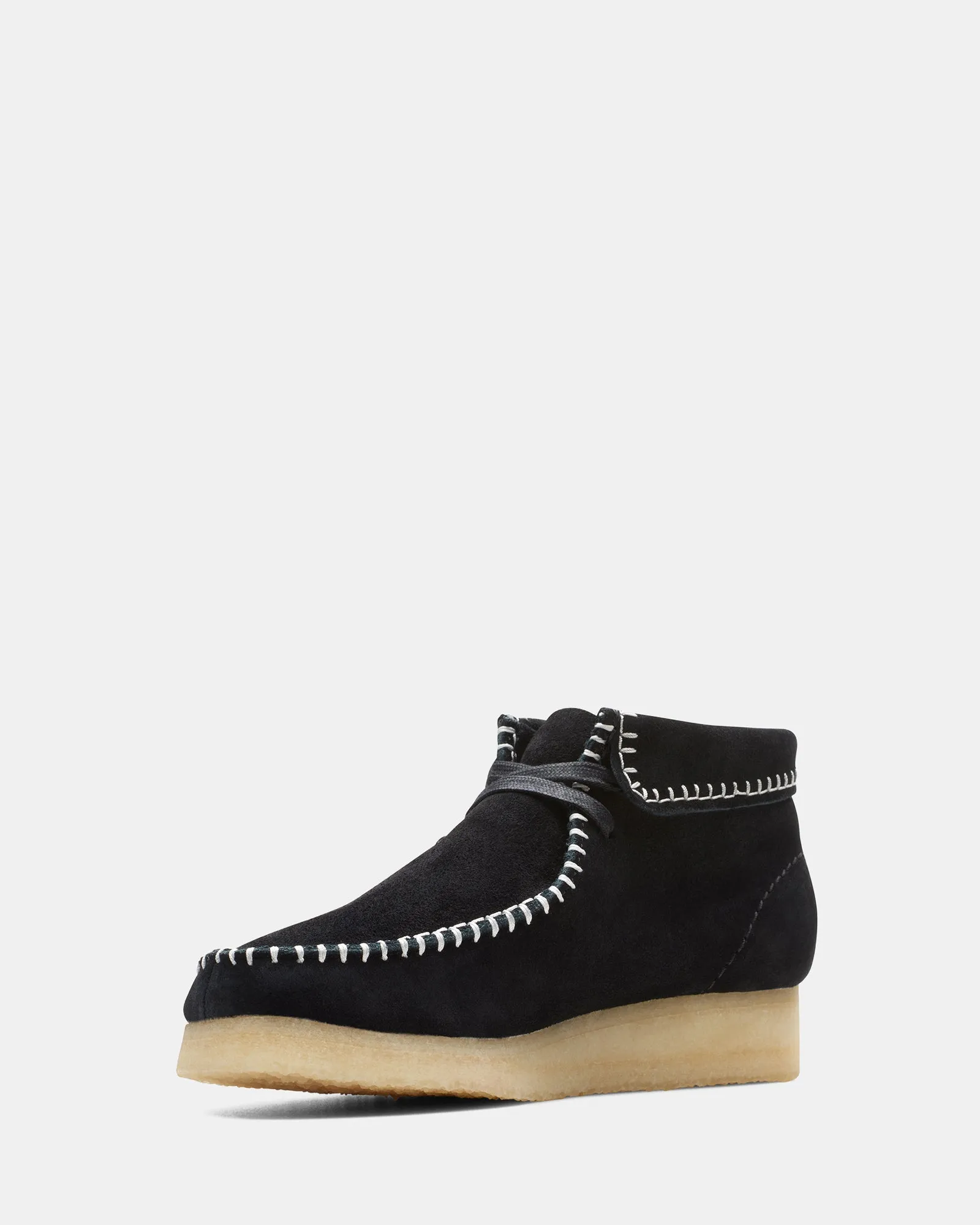 Pastel Glow Rain Proof WALLABEE BOOT STITCH Black Suede