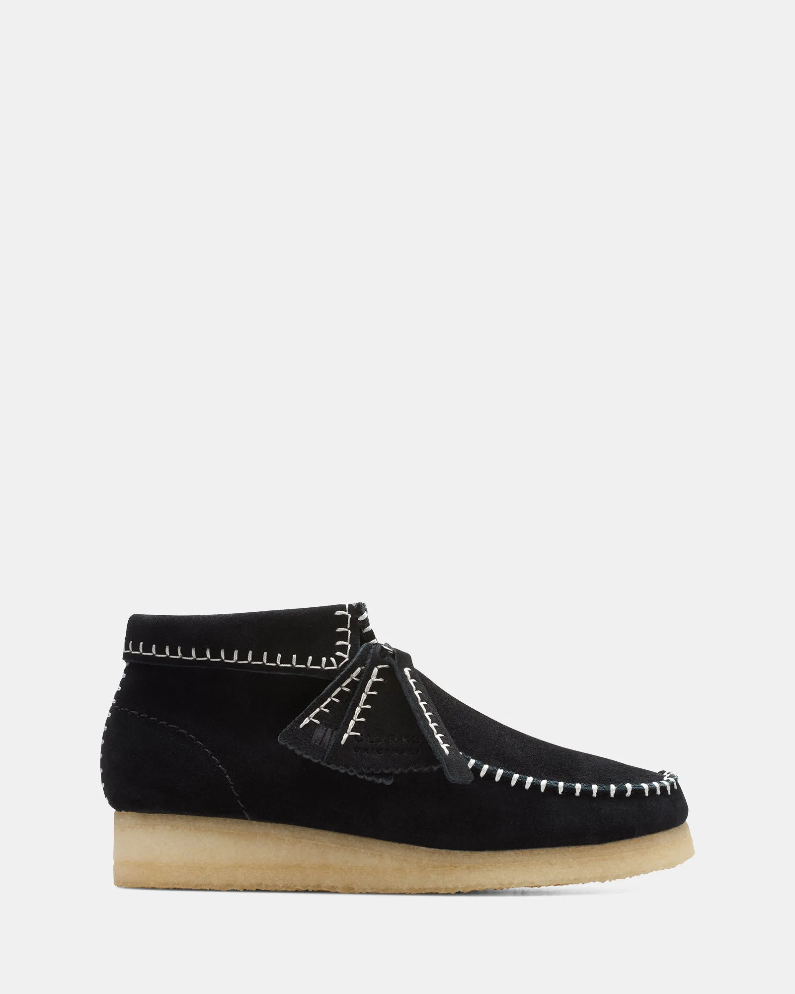 WALLABEE BOOT STITCH Black Suede Stud Look