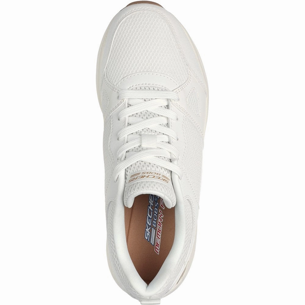 Skechers Bobs Sparrow 2.0 Retro Clean Trainers Comfort Padding Mesh Flow