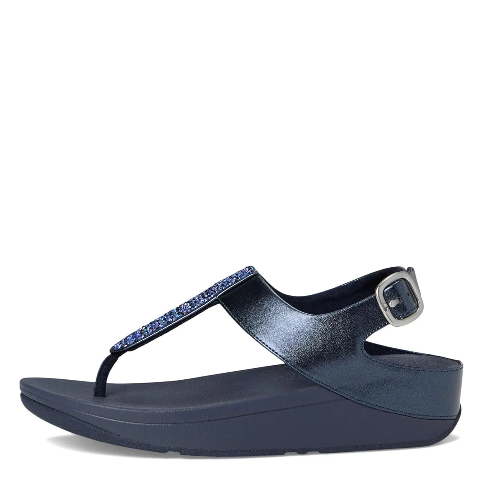 Women's FitFlop, Fino Crystal Backstrap Toe-Post Sandal Sleek Travel Footwear Stylish and Comfortable