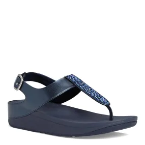 Women's FitFlop, Fino Crystal Backstrap Toe-Post Sandal Quick Outing Balanced feel