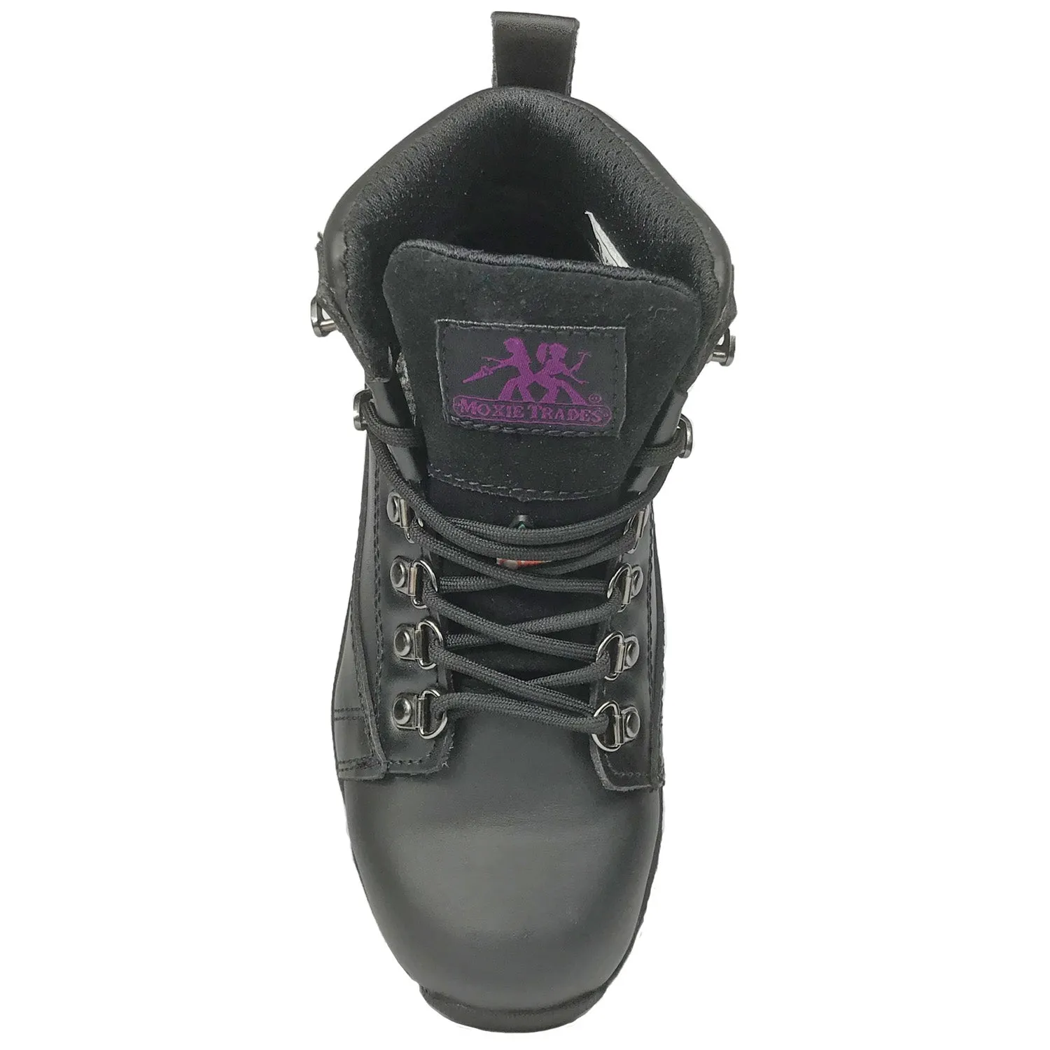 Moxie Trades Womens Vegas Black Leather Leather upper Work Boots Toughest Work Boots