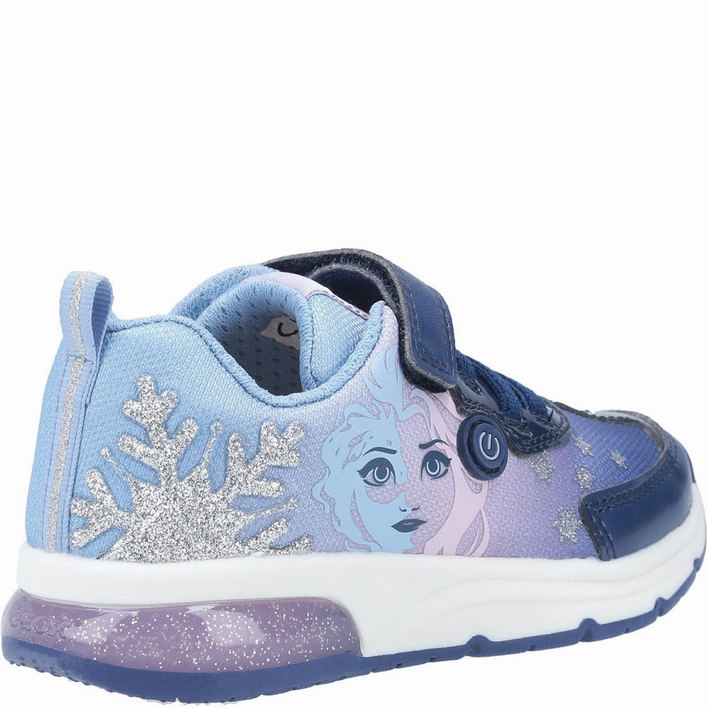 Comfort foam Geox J Spaceclub Girl D FROZEN Touch Fastening Trainer