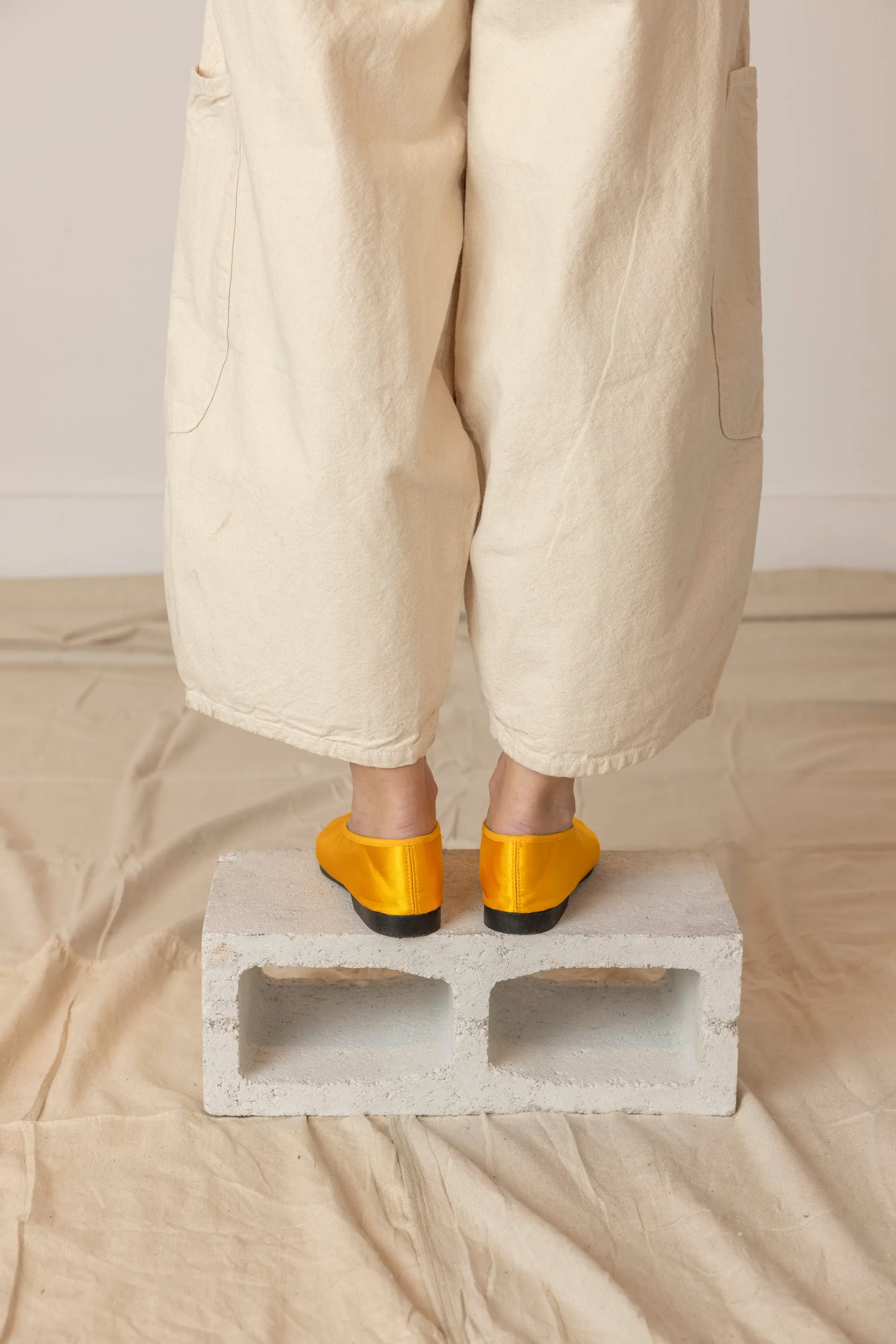 Satin Theater Shoes - Gold Asics Soft Sole Shoes