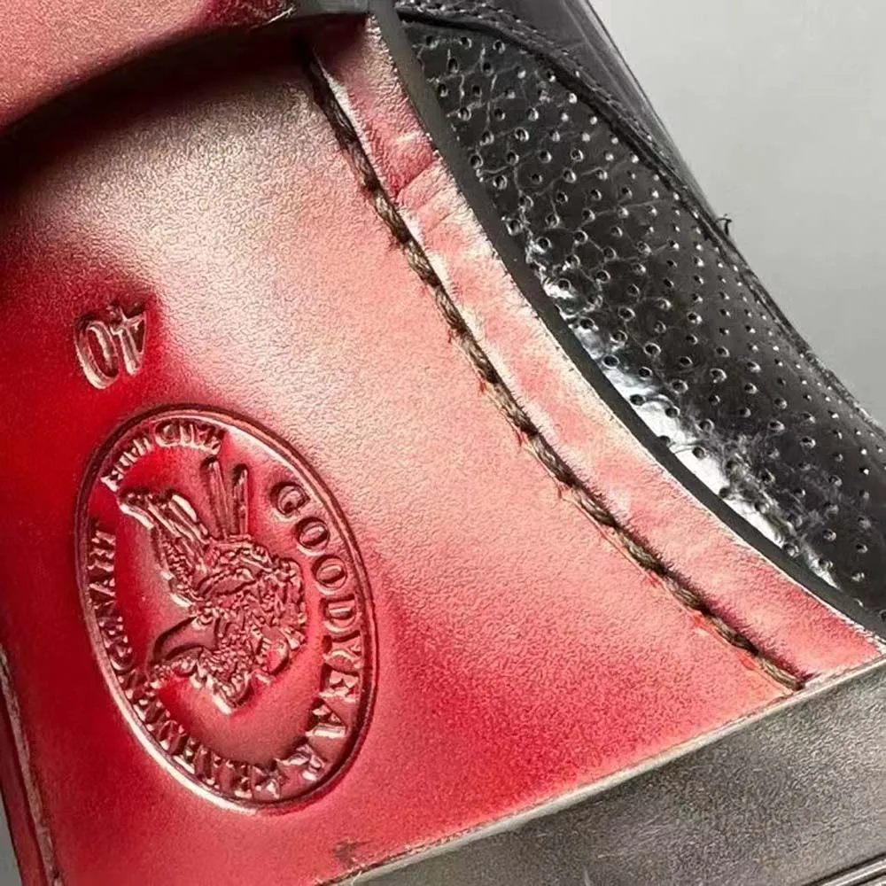 Clarks Dress Tennis Shoes Crocodile Shoes Men Breathable Crocodile Leather Shoes Goodyear Formal Dress Shoes Male Office Party Wedding Shoes