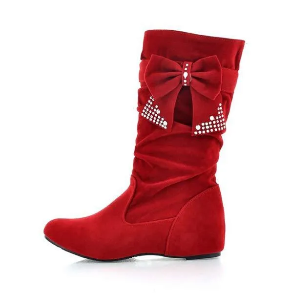 Adidas Thebe Magugu Shoes Women'S Suede Mid Boots Bow Inner Booster Ankle Boots 21776885C