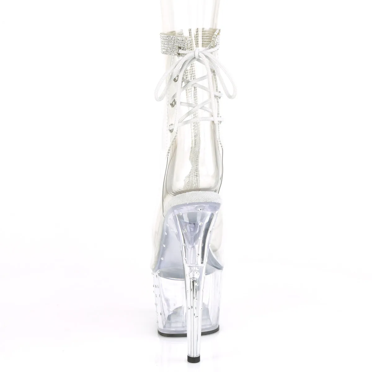 Asics Shoes For Bunions STARDUST-1018C-2RS Pleaser Clear Sexy Platform Shoes (Pole Dancing Heels)