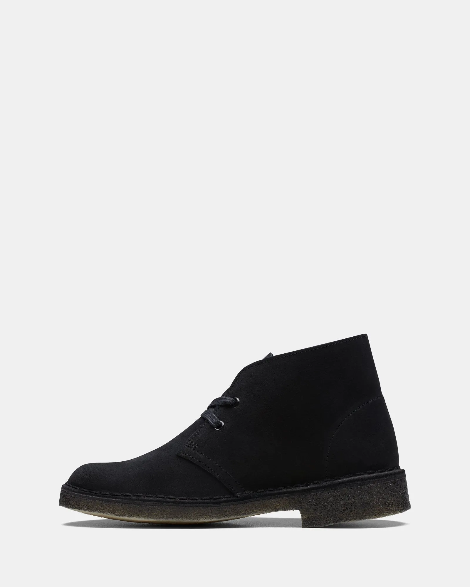 Neutral Style Desert Boot. (W) Black Suede