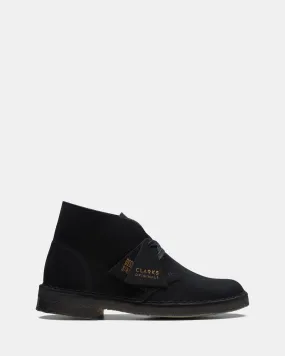 Desert Boot. (W) Black Suede Trendy Footwear Rough texture