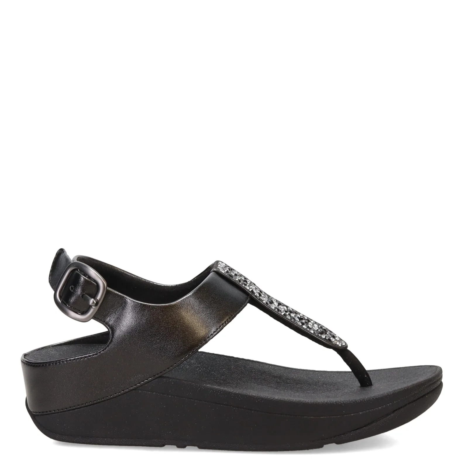 Elastic perforated Women's FitFlop, Fino Crystal Backstrap Toe-Post Sandal