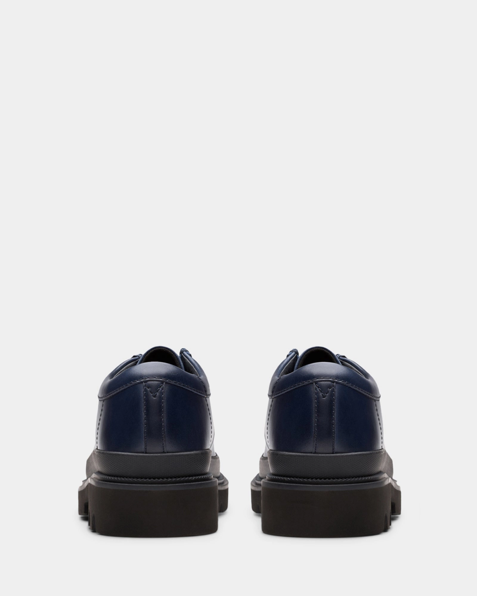 Badell Seam Navy Leather Oxford Style