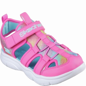 Skechers Flex Splash Daylight Shimmer Sandal Velcro Closure Modern Style