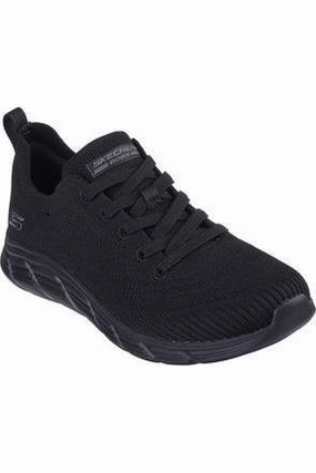 hook and loop closure Easy Entry Skechers Ladies 117591  BOBS BFLEX LOGRACEFUL STRIDE in Black