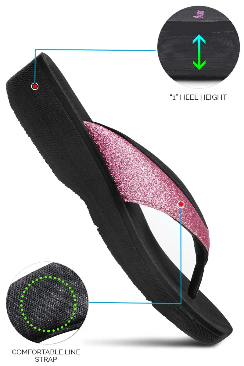 Slide Sandals On Sale Aerothotic - Crystal Mist Women's Comfortable Flip-Flops Sandal