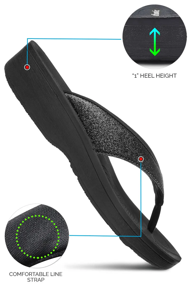 Aerothotic - Crystal Mist Women's Comfortable Flip-Flops Sandal Comfy Platform Sandals