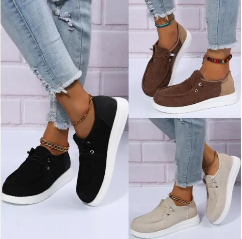2022 New Women Shoes Sneaker Knitted Mesh  Flats Casual Summer Loafers Spiked Loafers