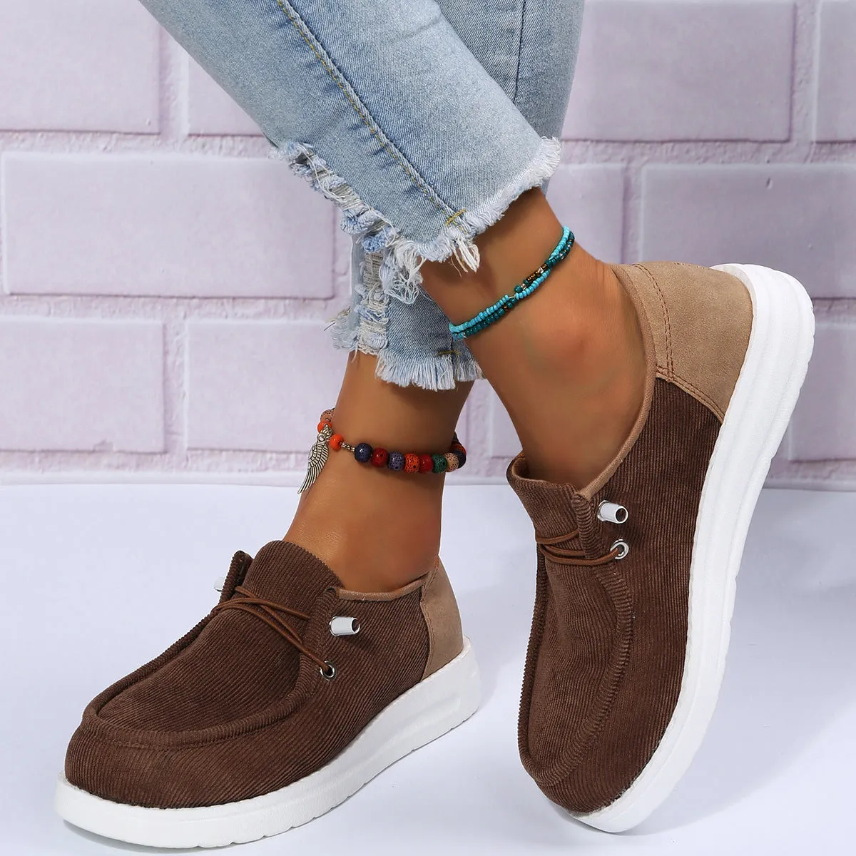 2022 New Women Shoes Sneaker Knitted Mesh  Flats Casual Summer Loafers Hush Puppy Loafers