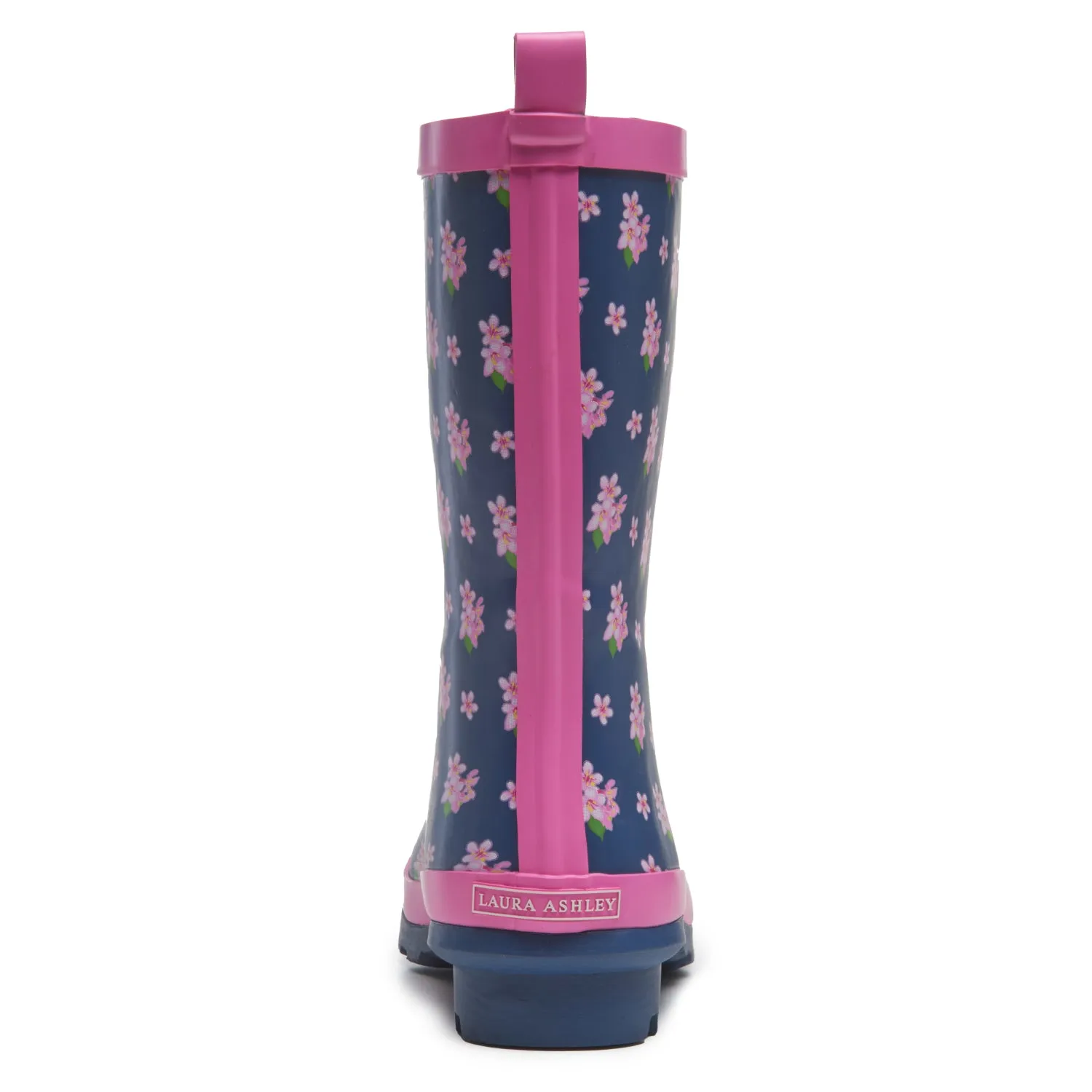 Laura Ashley Ladies High Cut Mid Calf Rubber Rain Boots, Lightweight Waterproof Booties for Women Dinosaur Rain Boots