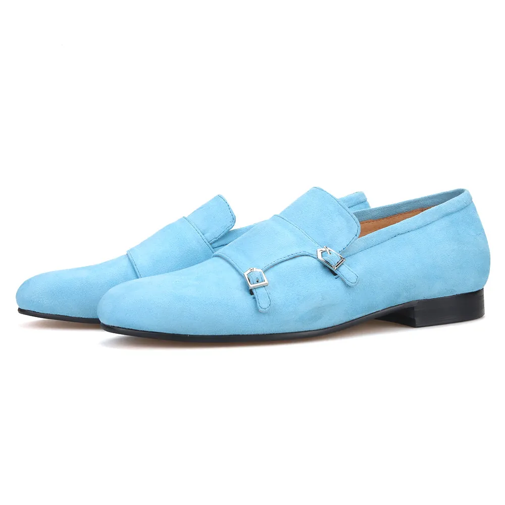 Wingtip Loafers OneDrop Handmade Men Velvet Dress Shoes Hasp Party Wedding Banquet Prom Loafers