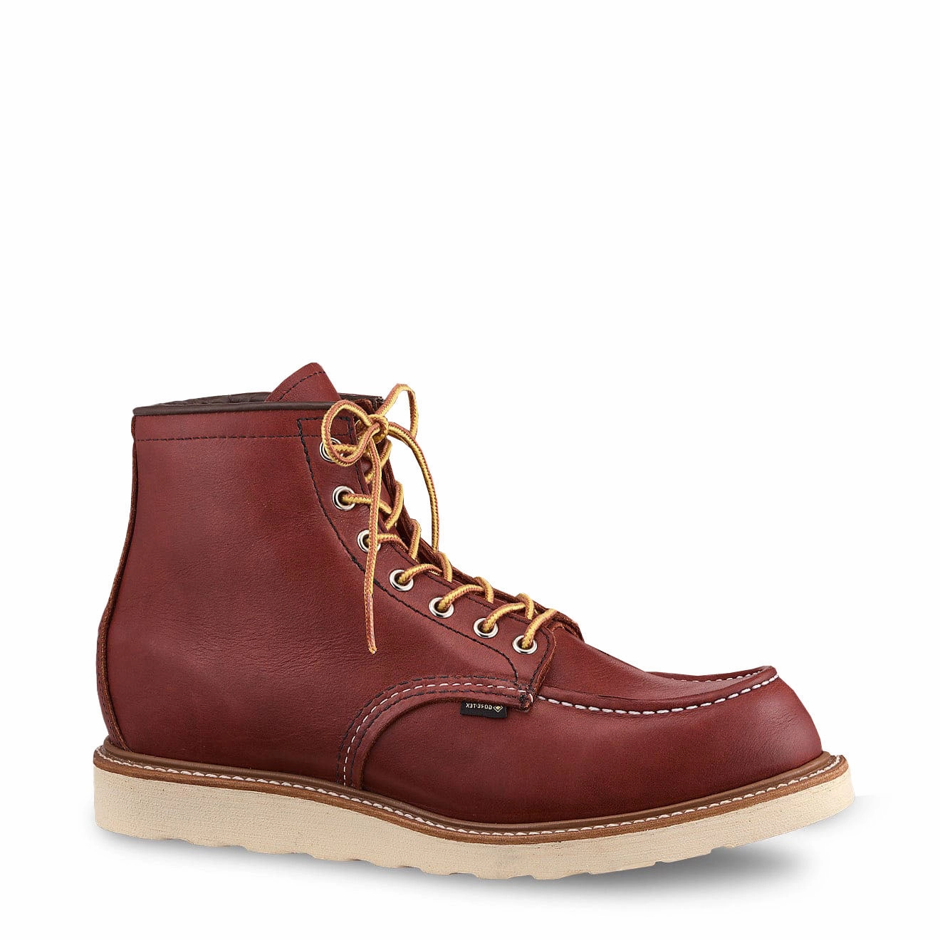 Red Wing 6-Inch Classic Moc Gore-Tex Boot Russet Taos Smooth Soles Mud Ground