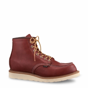 Red Wing 6-Inch Classic Moc Gore-Tex Boot Russet Taos Smooth Soles Mud Ground