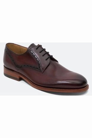 Oxford Style Refined Edge Trent in Hand brushed Burgundy