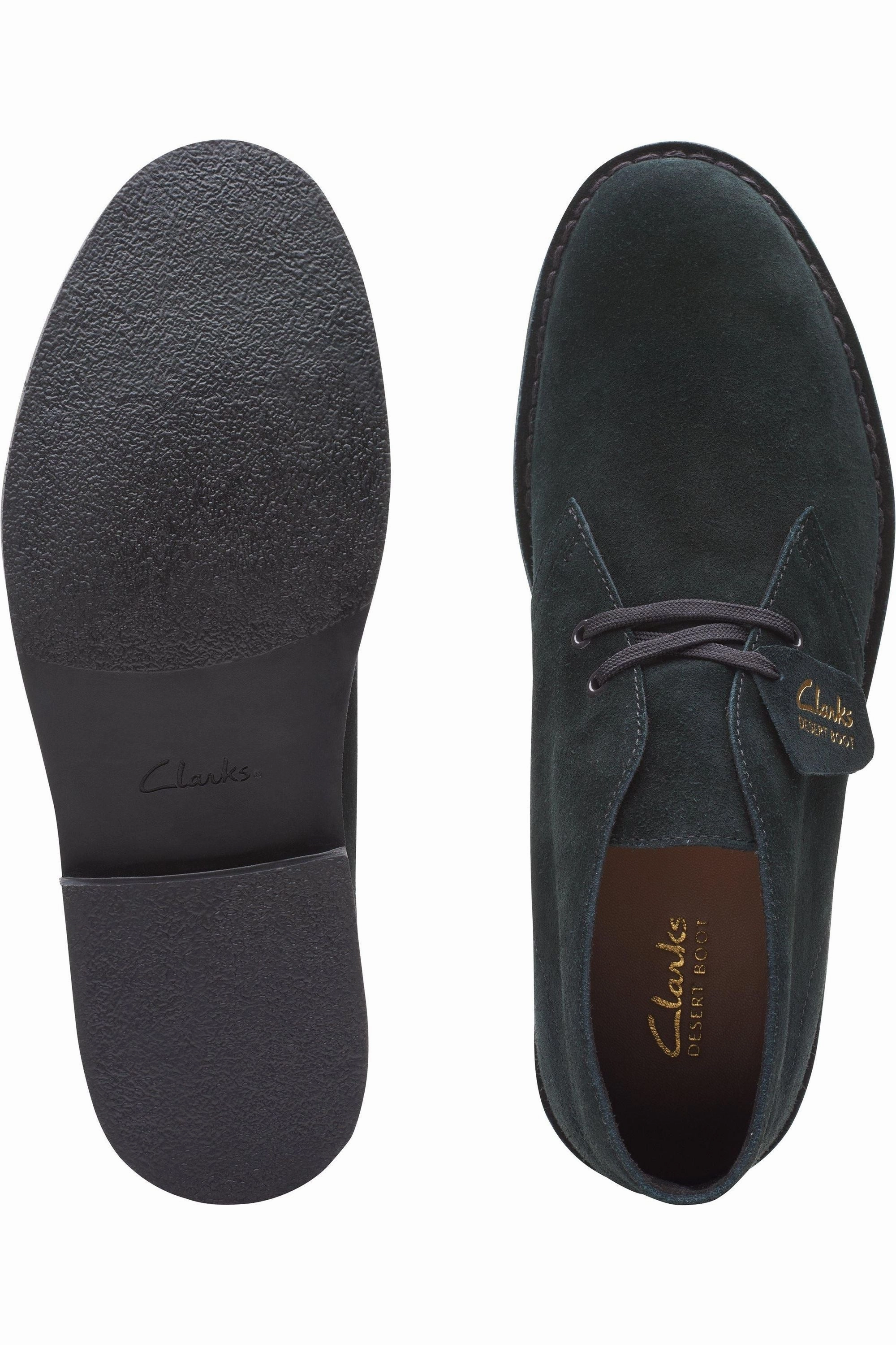 Clarks Desert Boot Evo in Black Suede All-Day Comfortable Shoes Cushioned Insole