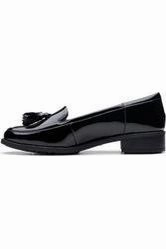 Quick Wipe Clark Havisham Edge black patent wide fit