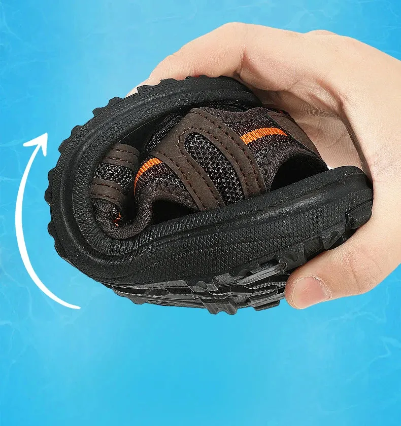 Asics Shoes Thailand Summer Beach Water Children Sandals Fashion Shoes Lightweight Non-slip Soft Bottom Shading Leather Boys Comfortable