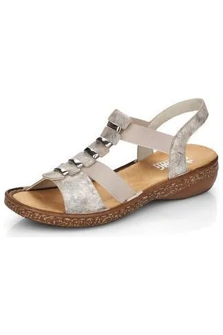 ethnic touch Rieker ladies sandal 62850 90 in metallic