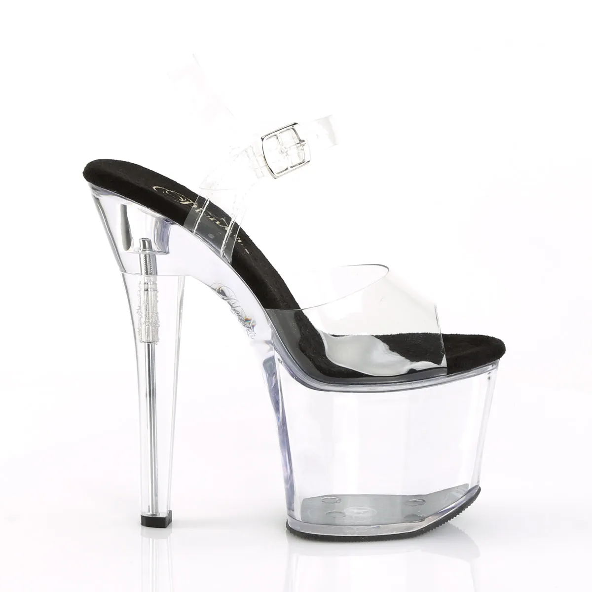RADIANT-708 Pleaser Clear/Black Sexy Platform Shoes (Pole Dancing Heels) Asics Japan