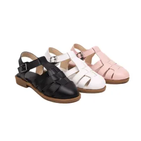 Women's's Lolita Round Toe Hollow Out Flat Sandals Shoes Price