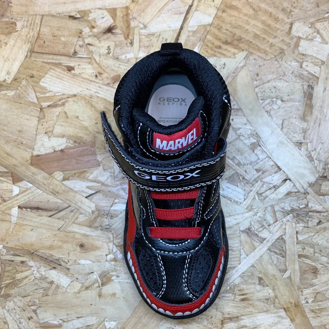 Best Asics High Arch Running Shoes Geox Kids Marvel Spiderman Light Up High Top Trainers - Black