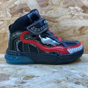 Geox Kids Marvel Spiderman Light Up High Top Trainers - Black Asics Fifty Four Wrestling Shoes