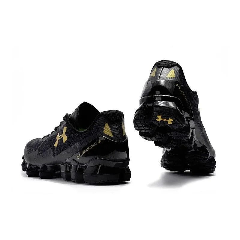 Under Armour UA Scorpio 2 Mens Running Shoes Black Gold Asics Running Shoes Logo