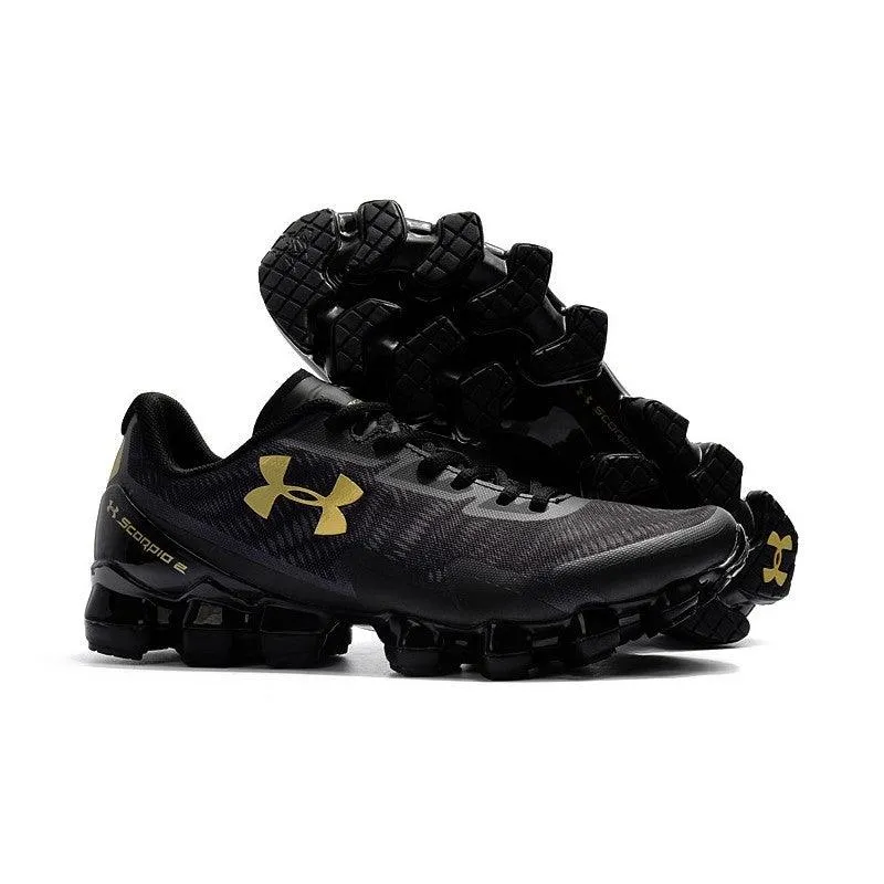 Under Armour UA Scorpio 2 Mens Running Shoes Black Gold Asics Shoes With Carbon Plate