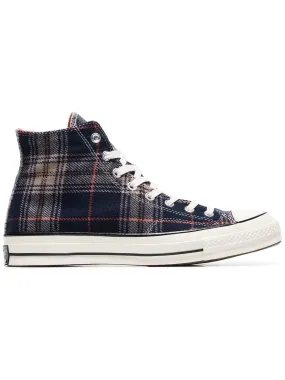 navy Chuck 70 tartan print hi top sneakers Asics Tennis Shoes Near Me