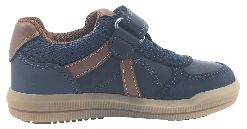 Geox Boy's J Arzach Sneaker Shoes, Navy/Brown Best Asics Shoes For Achilles Tendonitis