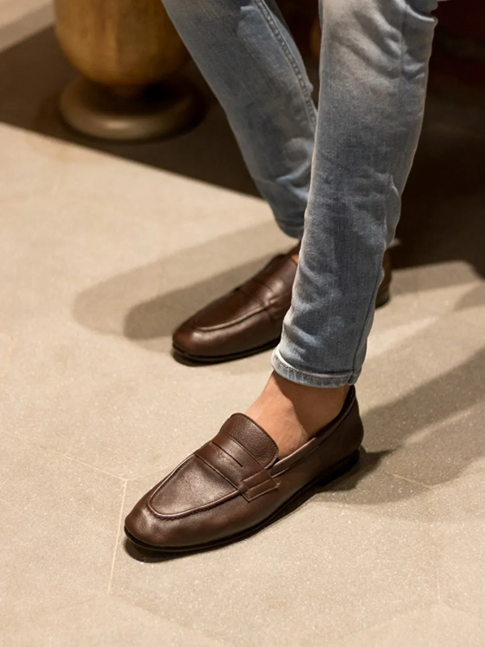 Asics Ex89 Shoes Bridlen   I   Shoes-Unlined-Loafer-I-The-Reverse-Goodyear-Shoes-Brown