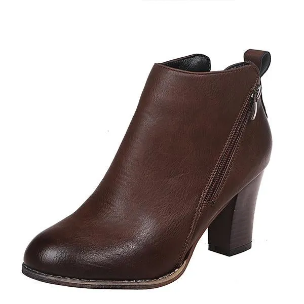 Adidas Dame 9 Shoes Women's Stylish Side Zipper Block Heel Ankle Boots 26790108S