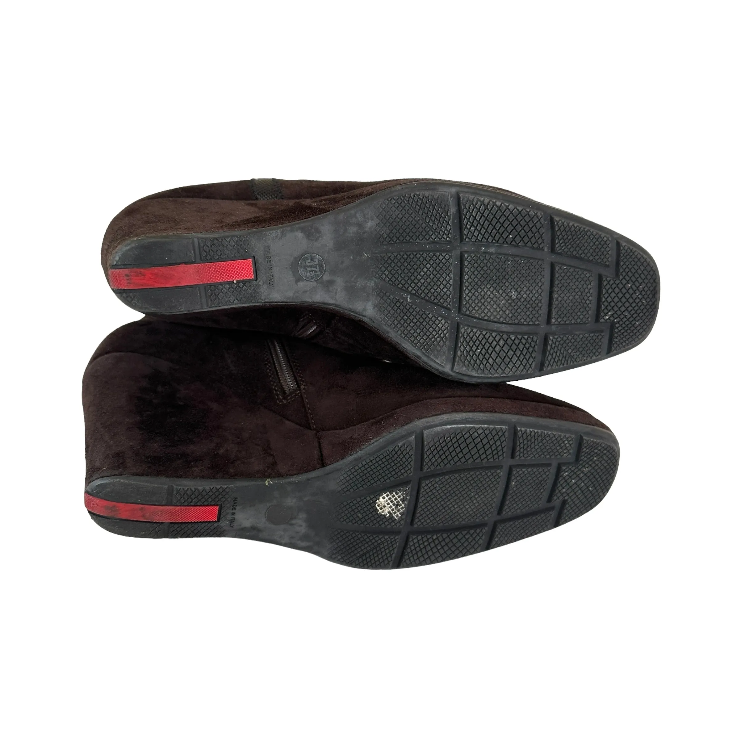 Brown Suede Boots - 7.5 Adidas Court Shoes Tennis