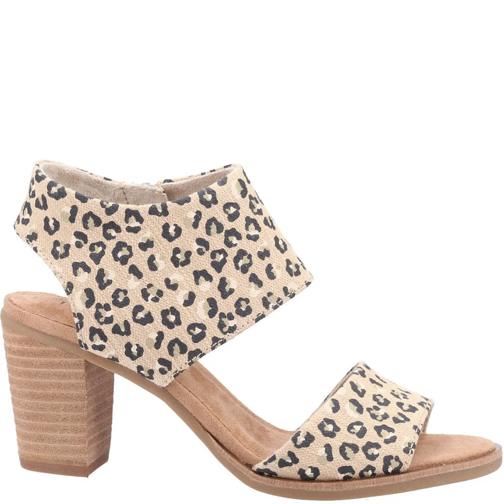 Elastic Band City Chill TOMS Majorca Cutout Textured Cheetah Sandal