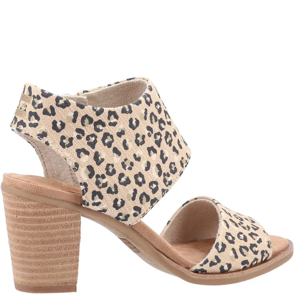 TOMS Majorca Cutout Textured Cheetah Sandal Modern Steps