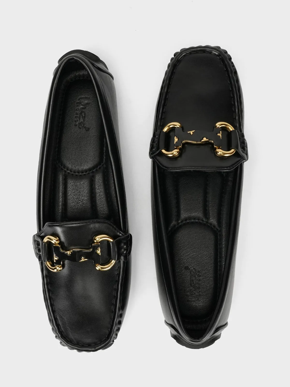 Women's "ACACIA" Buckled Casual Moccasins Embroidered Flat Shoes