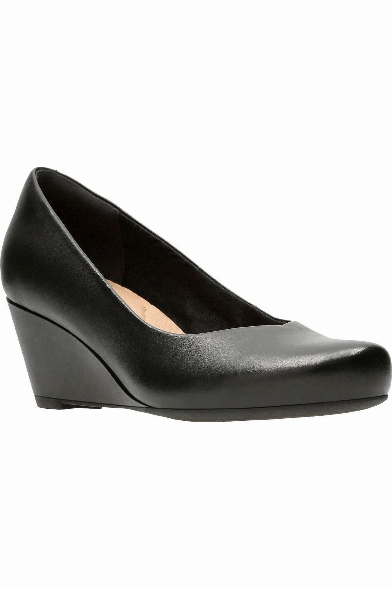 Clarks Flores Tulip in Black leather Classic Line