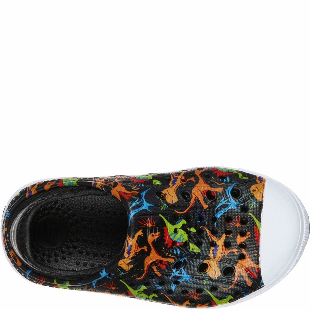 Barefoot feel Flexible Upper Skechers Guzman Steps Lil Dino Beach Shoe