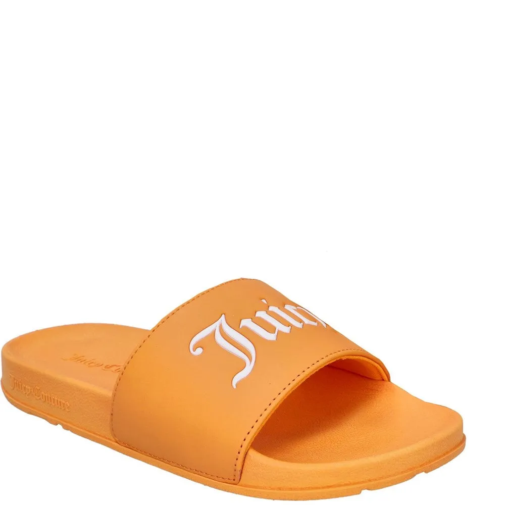 Sandal Organization Cushioned Sole Juicy Couture Collegiate Embossed PU Slider