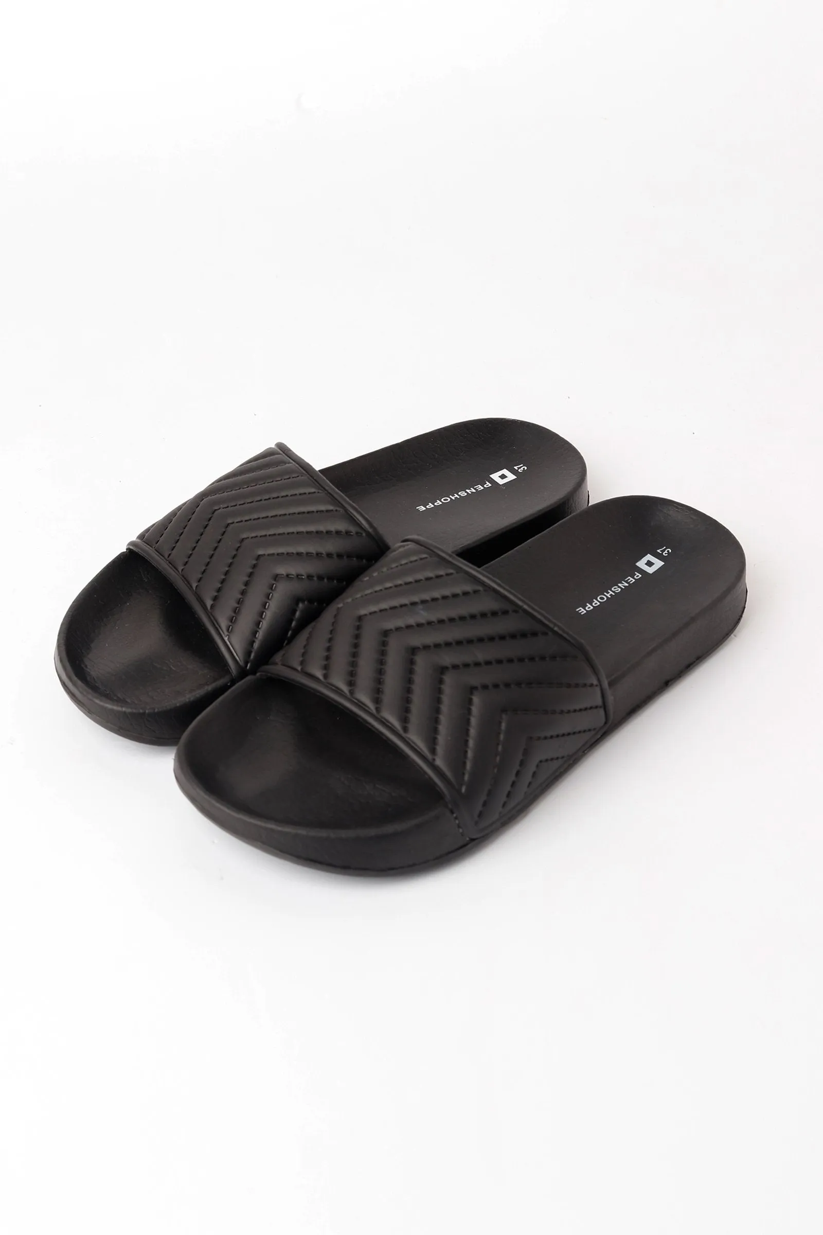 Synthetic Leather Sliders Moo Slippers