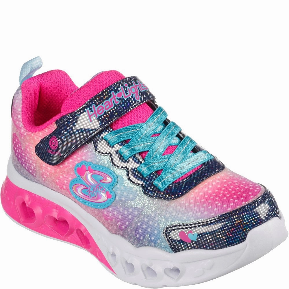 Sunset Step Skechers Flutter Heart Lights Simply Love Trainers